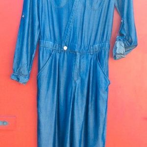Bebe Denim Jumpsuit
